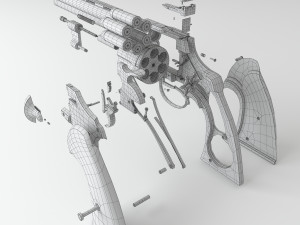 revolver Modelo 3D