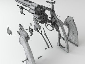 revolver Modelo 3D