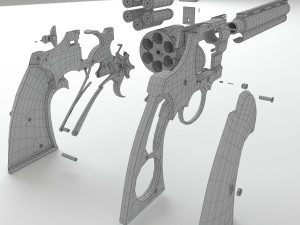 revolver Modelo 3D