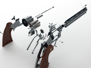 revolver Modelo 3D