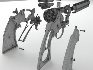 revolver Modelo 3D