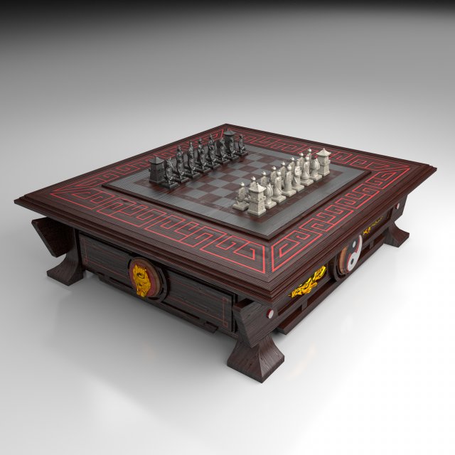 chess table 2 3D मॉडल .c4d .max .obj .3ds .fbx .stl .blend 