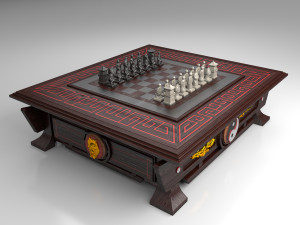 chess table 2 3D Model