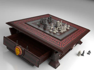 chess table 2 3D Model