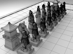 chess table 2 3D Model