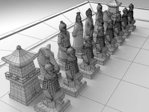 chess table 2 3D Model
