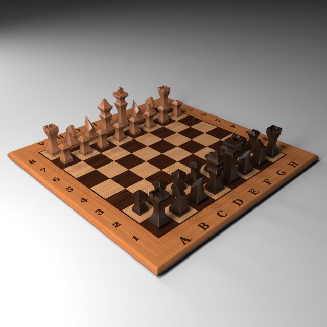chess table 3 Model 3D .c4d .max .obj .3ds .fbx .stl .blend