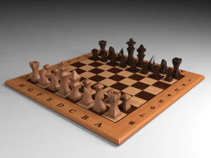 mesa de xadrez 3 Modelo 3D