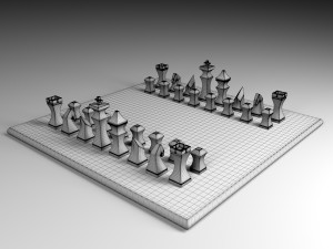 chess table 3 Model 3D