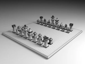 mesa de xadrez 3 Modelo 3D