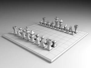 mesa de xadrez 3 Modelo 3D