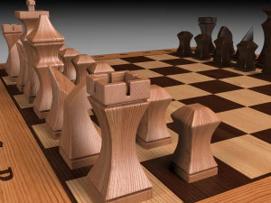 mesa de xadrez 3 Modelo 3D