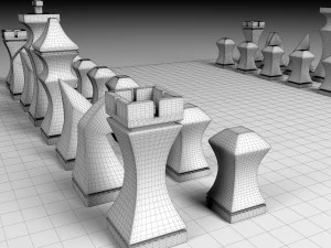 mesa de xadrez 3 Modelo 3D