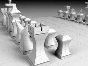 mesa de xadrez 3 Modelo 3D