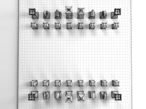 mesa de xadrez 3 Modelo 3D