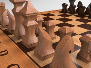 mesa de xadrez 3 Modelo 3D