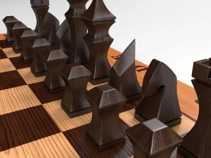 mesa de xadrez 3 Modelo 3D