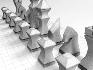 mesa de xadrez 3 Modelo 3D