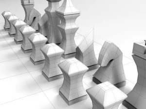 mesa de xadrez 3 Modelo 3D