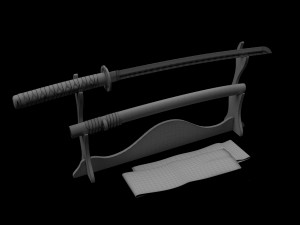 katana sword 3D 模型