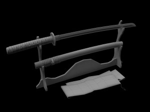 katana sword 3D 模型