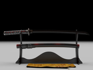 katana sword 3D 模型