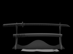 katana sword 3D 模型