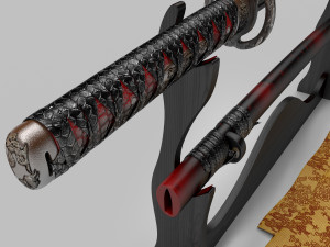 katana sword 3D 模型
