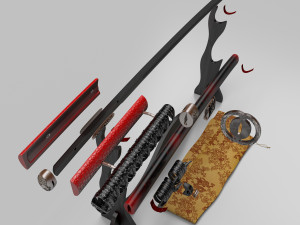 katana sword 3D 模型