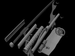 katana sword 3D 模型