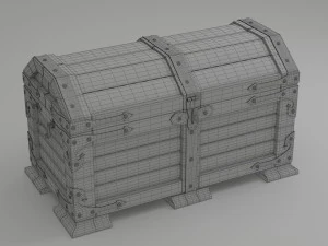 wood chest 3D Model
