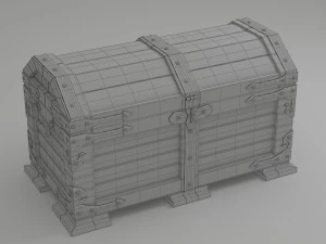wood chest 3D Model