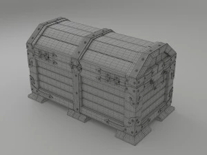 wood chest 3D Model
