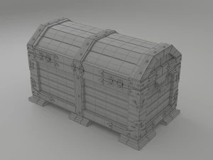 wood chest 3D Model