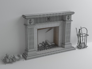 classic fireplace 3D 모델