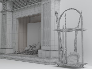 classic fireplace 3D 모델