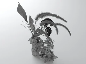 composizione di fiori 01 Modello 3D