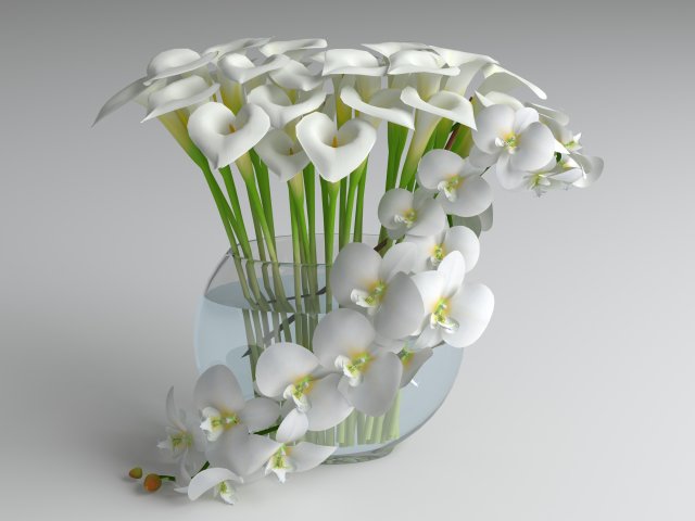 flowers composition 03 3D-Modell .c4d .max .obj .3ds .fbx .stl .blend 
