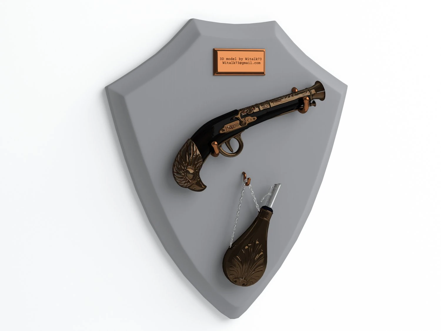 musket stand 3D Model .c4d .max .obj .3ds .fbx .stl .blend 