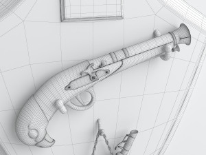 musket stand Modello 3D