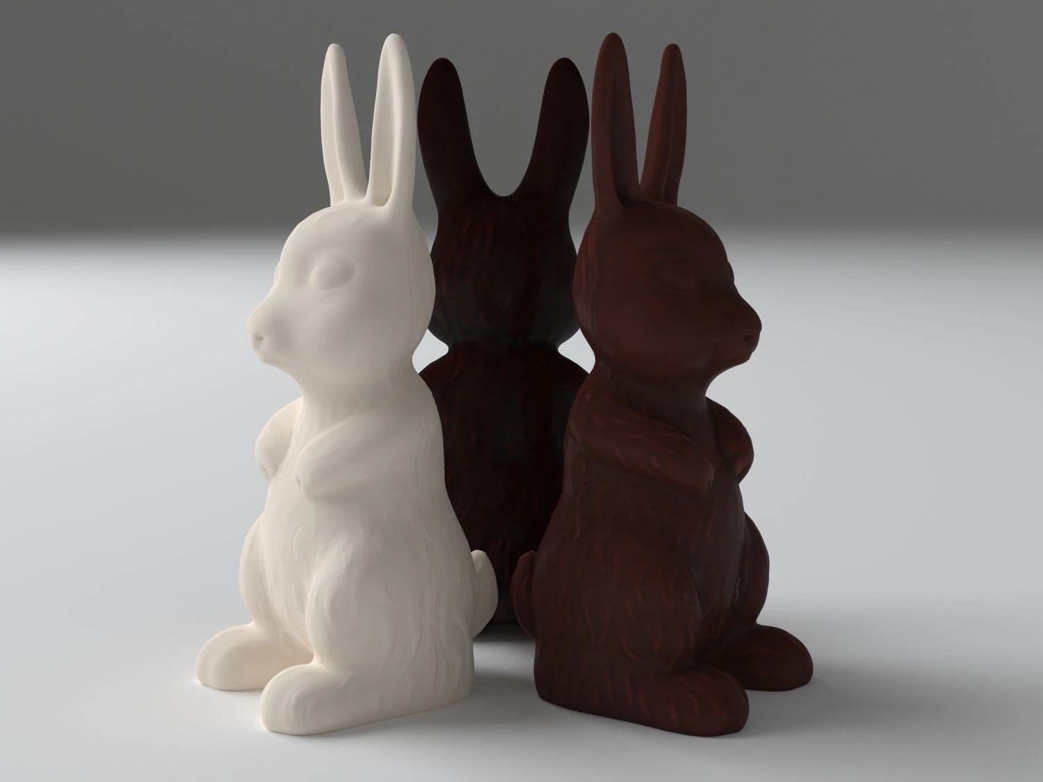 chocolate bunny 3D Model .c4d .max .obj .3ds .fbx .stl .blend 
