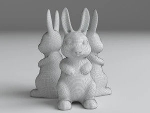 chocolate bunny 3D Model