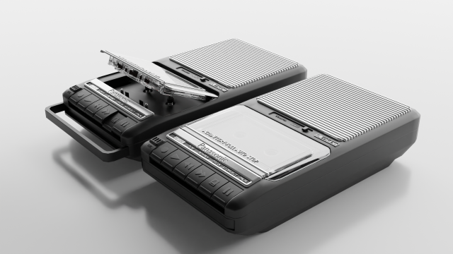 cassete recorder 3D 模型 .c4d .max .obj .3ds .fbx .stl .blend 