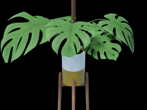 Flower in pot 01 3D Модель