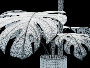Flower in pot 01 3D Model