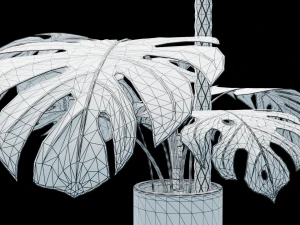 Flower in pot 01 3D Model