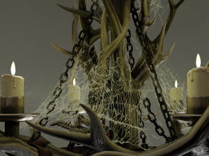Pendant candlestick horns 3D Model