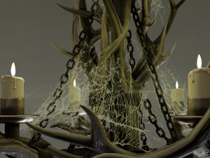 Pendant candlestick horns 3D Model