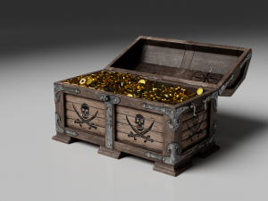 Chest Pirates Gold 3D Модель