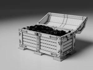 Chest Pirates Gold 3D Model